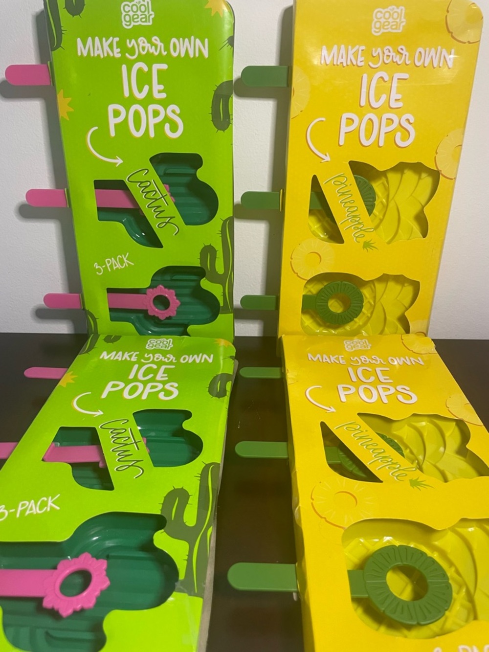 4 Cool Gear Make Your Own Ice Pops - Green 🌵& Yellow🍍Set